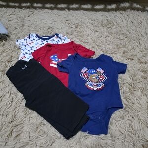 Under Armour Kids Bodysuits - Red, Blue, White